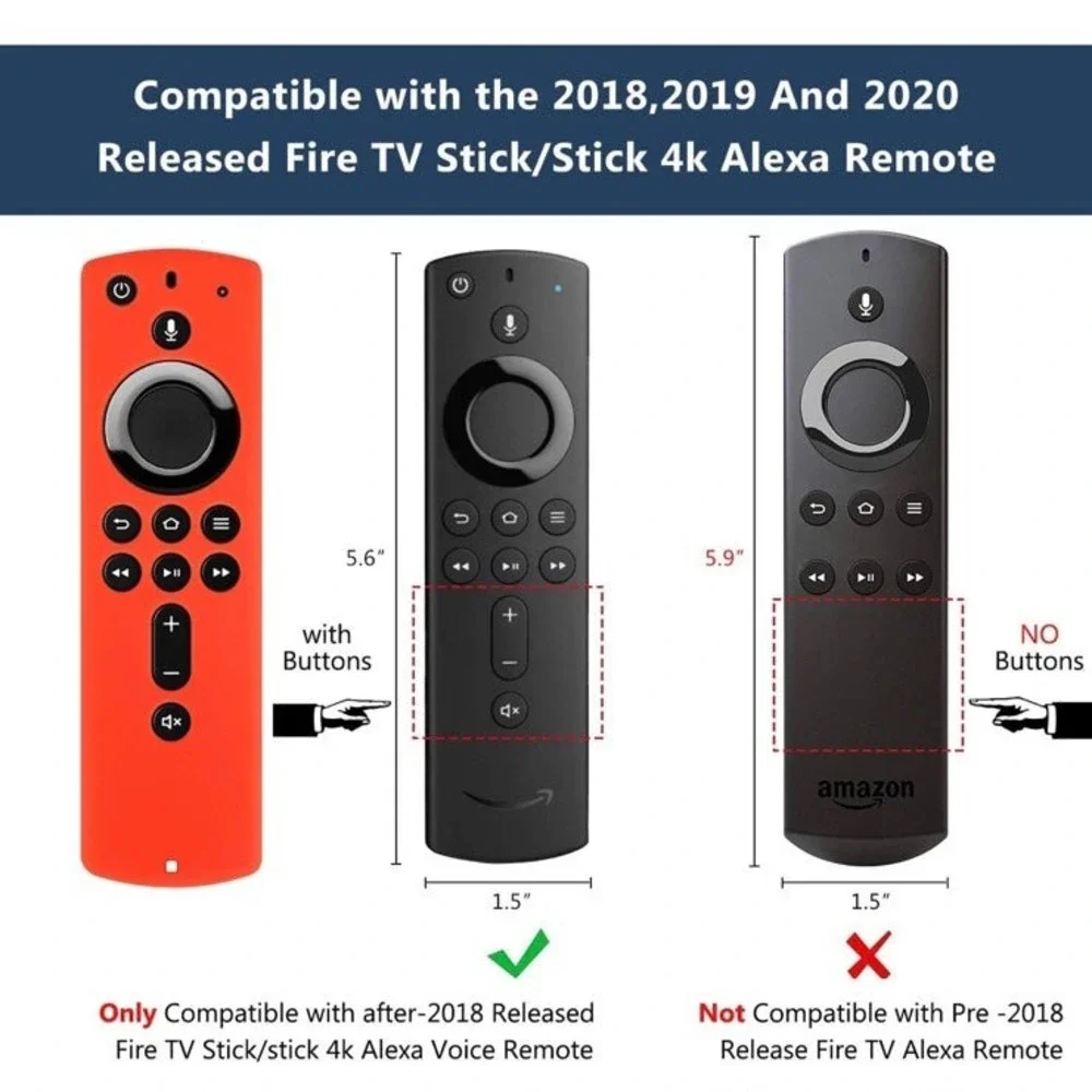New  Pinowu Firestick Remote Cover, Silicone Firetv‎ Remote Case Compatible with